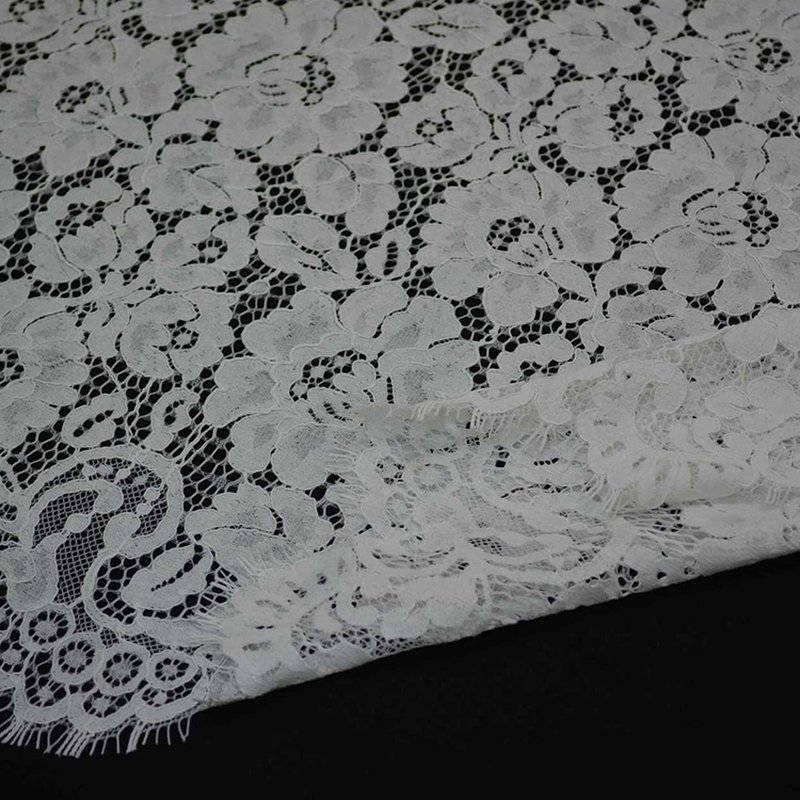 Eyelash Lace Lace Fabric Placement Floral for Apparel Wholesale Suppli 7